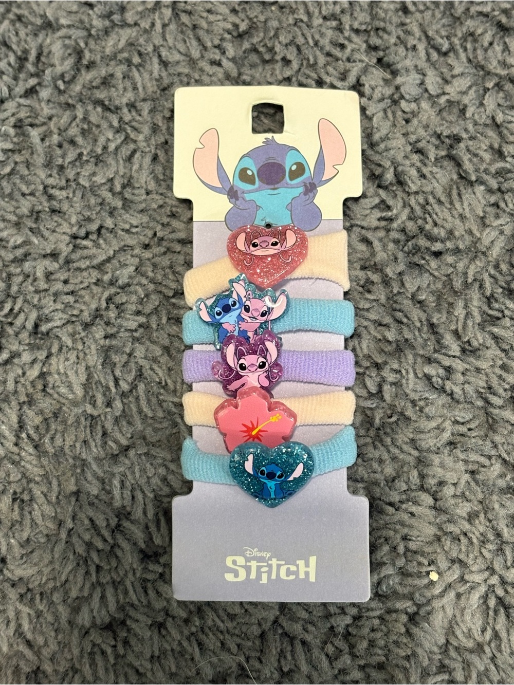 NWT Disney’s Stitch set of 5 small hair ties